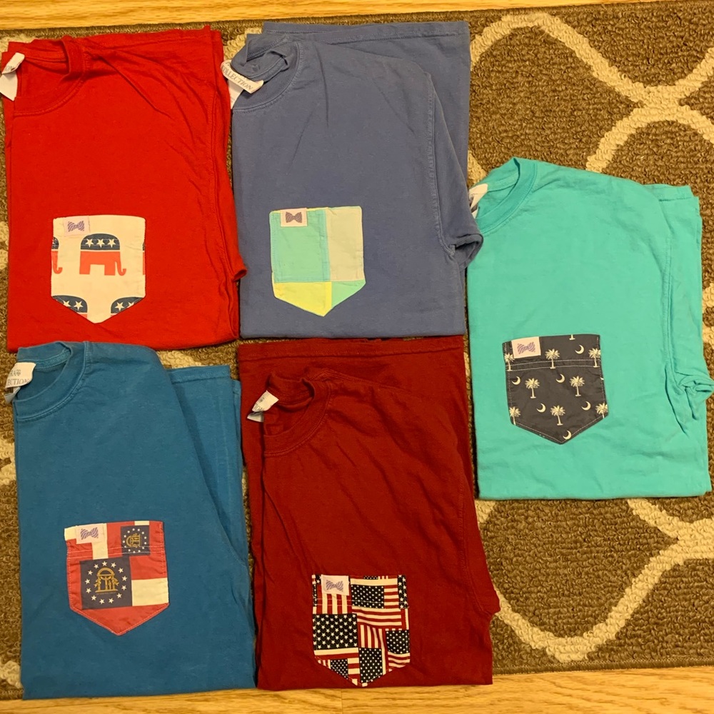 The Frat Collection Lot of 5 pocket tees- SS - M - Picture 1 of 7